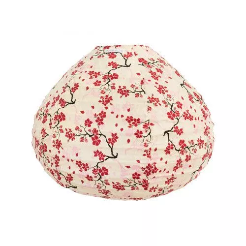 Lampion tissu boule japonaise goutte Sakura