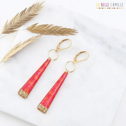 YOKO boucles d'oreilles Carmin - Bibop et Lula