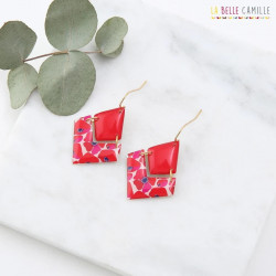 EMMA boucles d'oreilles Coquelicot Rouge - Bibop et Lula