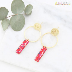 AYA boucles d'oreilles " Coquelicot rouge" - Bibop et Lula