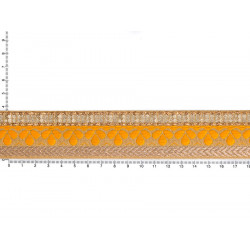 Galon indien doré, brodé Feuilles jaunes - Bibop et Lula