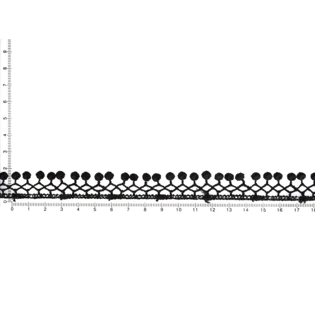 Ruban dentelle guipure noir