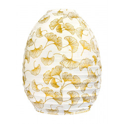 Lampion tissu boule japonaise ruche Ginkgo Or - Bibop et Lula