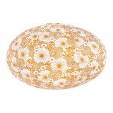 Lampion tissu boule japonaise ovale Bouquet Jaune - Bibop et Lula