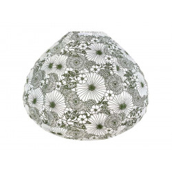 Lampion tissu boule japonaise goutte Bouquet Vert