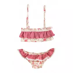 Bikini coton enfant Kitami rose - Bibop et Lula