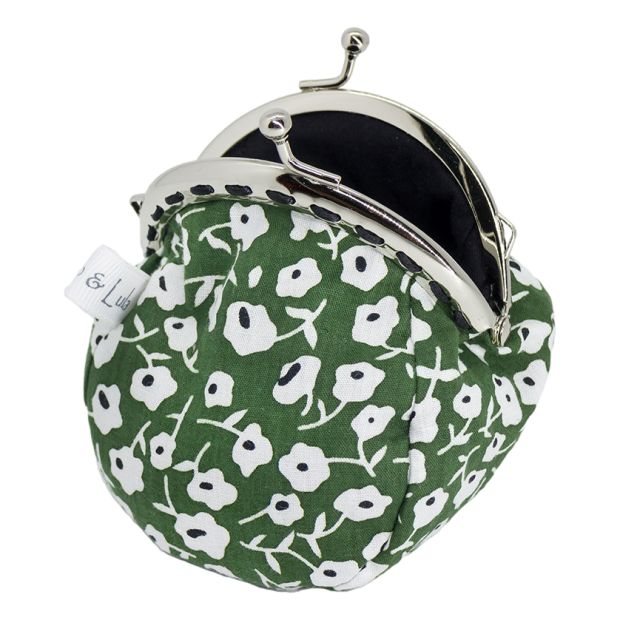 Petit porte-monnaie bourse rétro Billie green