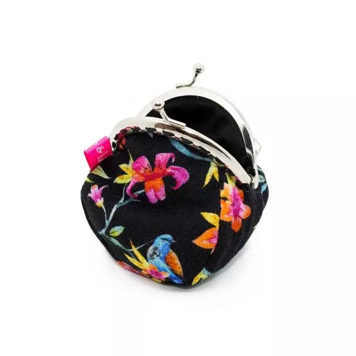 Petit porte-monnaie bourse rétro Black bird - Bibop et Lula