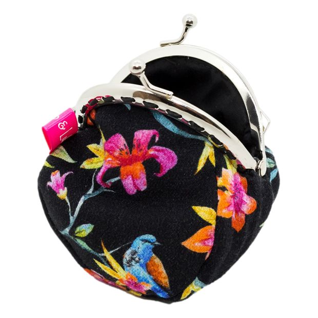 Petit porte-monnaie bourse rétro Black bird