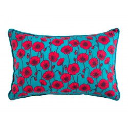 Petit coussin rectangle Coquelicots rouges - Bibop et Lula