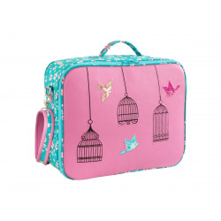 Valise bébé, enfant Pink birds - Bibop et Lula