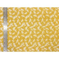 Tissu coton Ginkgo jaune - Bibop et Lula