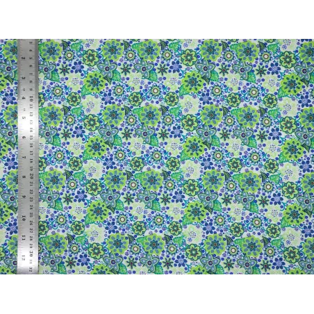 Tissu coton Bleuet