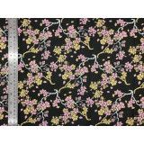 Tissu coton Sakura black - Bibop et Lula