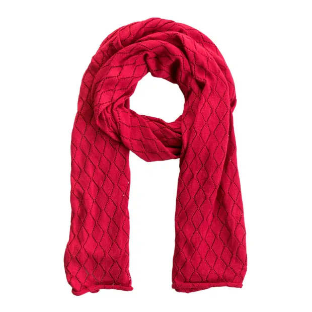 Etole en coton ajourée Cerise