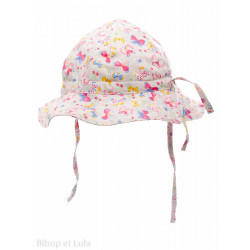 Chapeau de soleil bébé réglable Papillons - Bibop et Lula
