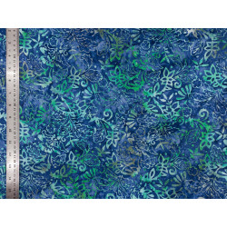 Coton Batik Blue-Lotus - Bibop et Lula