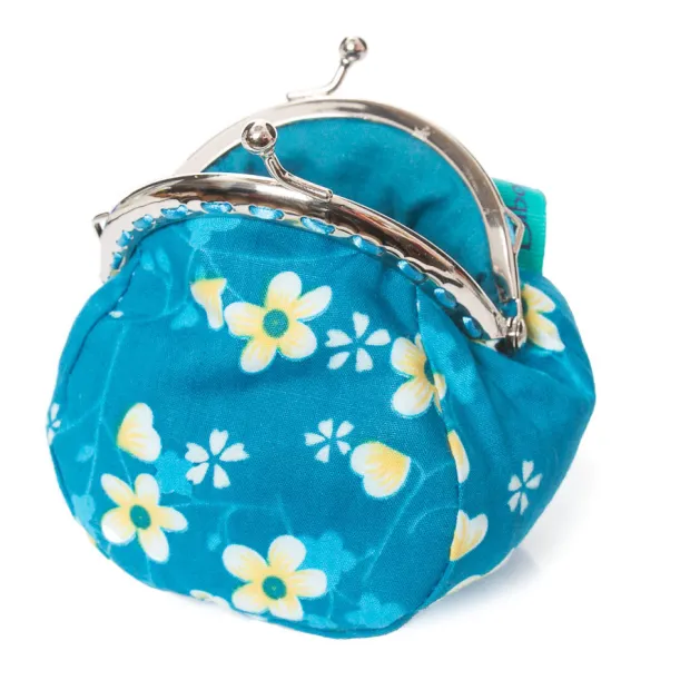 Petit porte-monnaie bourse rétro Akiko-blue