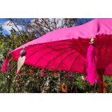 Parasol balinais toile coton rose - Bibop et Lula
