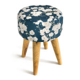 Tabouret rond tissu imprimé Japan - Bibop et Lula