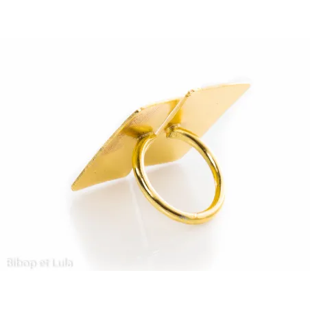 Bague laiton carré fendu