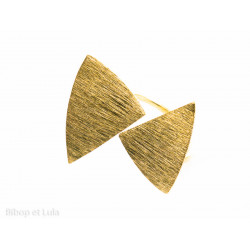 Bague jonc laiton triangles - Bibop et Lula