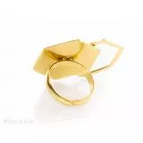 Bague laiton doré hexagones - Bibop et Lula