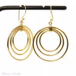 Boucles d'oreilles laiton cercles - Bibop et Lula