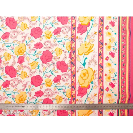 Tissu viscose Rose