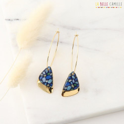 NINON boucles d'oreilles "Terrazzo Bleu" - Bibop et Lula