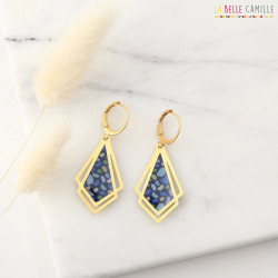 MANON boucles d'oreilles "Terrazzo bleu" - Bibop et Lula