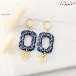 MAXIME boucles d'oreilles "Terrazzo Bleu" - Bibop et Lula