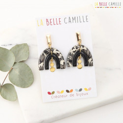 MADDIE boucles d'oreilles "Black Ink" - Bibop et Lula