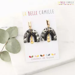 MADDIE boucles d'oreilles "Black Ink" - Bibop et Lula