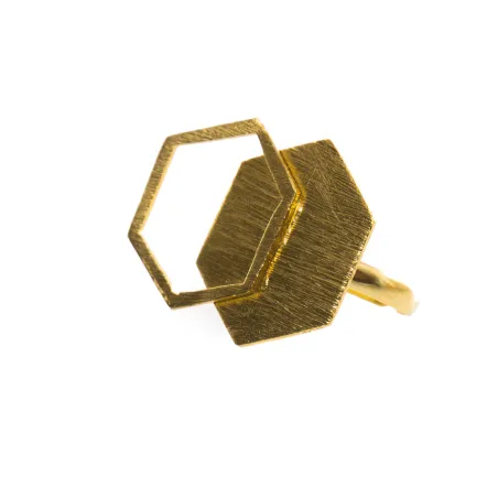 Bague laiton hexagones