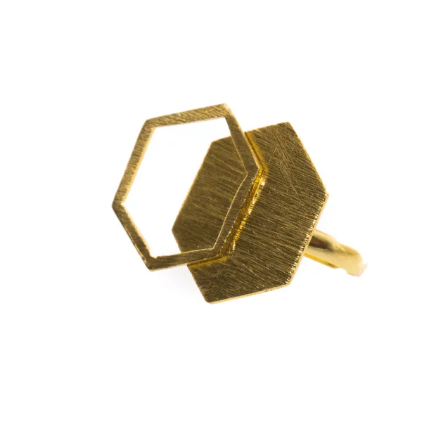 Bague laiton hexagones