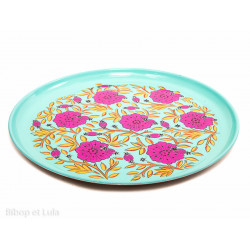 Plateau rond Kali bleu pastel - Bibop et Lula