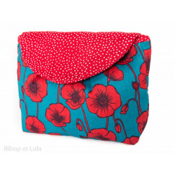 Pochette maquillage Coquelicot rouge - Bibop et Lula