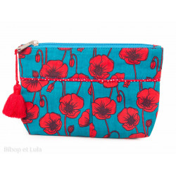 Trousse à maquillage Coquelicot rouge - Bibop et Lula