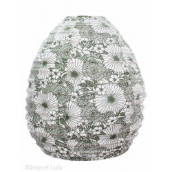 Lampion tissu boule japonaise ruche Bouquet vert - Bibop et Lula