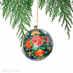 Boule de Noël Sanjay bleu - Bibop et Lula