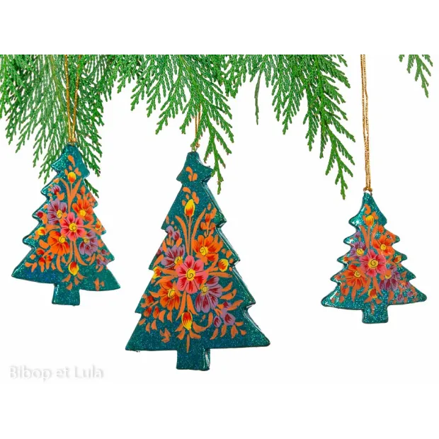 Décoration à suspendre Sapin bleue
