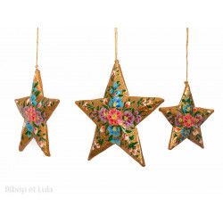 Décoration à suspendre Star doré - Bibop et Lula