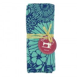 Coupon tissu coton Bouquet bleu - Bibop et Lula