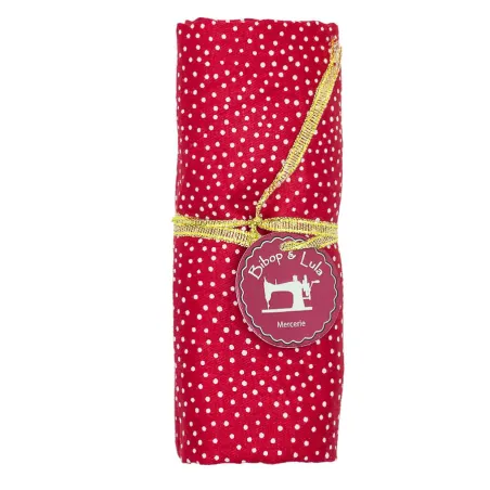 Coupon tissu Pois rouge