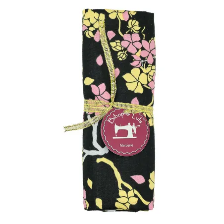 Coupon tissu Sakura black