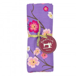Coupon tissu Yumi parme - Bibop et Lula
