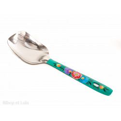 Cuillère de service rectangle Suraya bleu vert - Bibop et Lula