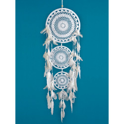 Attrape-de rêve crochet blanc - Bibop et Lula