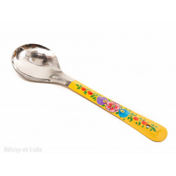Cuillère de service ronde Suraya jaune - Bibop et Lula